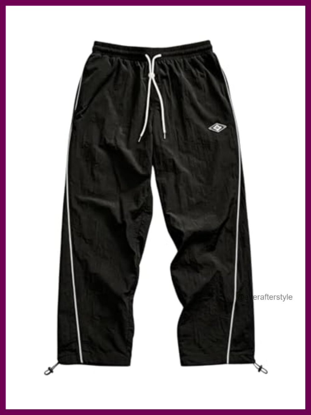 Men's Parachute Track Pants Baggy Sweatpants with Pockets Loose Fit